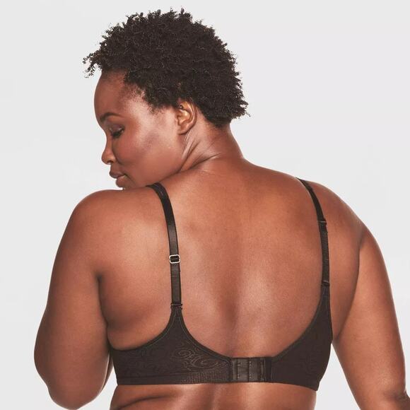 Bali Women's Comfort Revolution Wireless Bra Adjustable Straps Black Size 40C - Picture 2 of 10